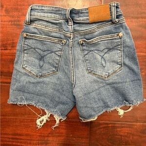 Judy Blue Distressed Hem Blue Jean Shorts
